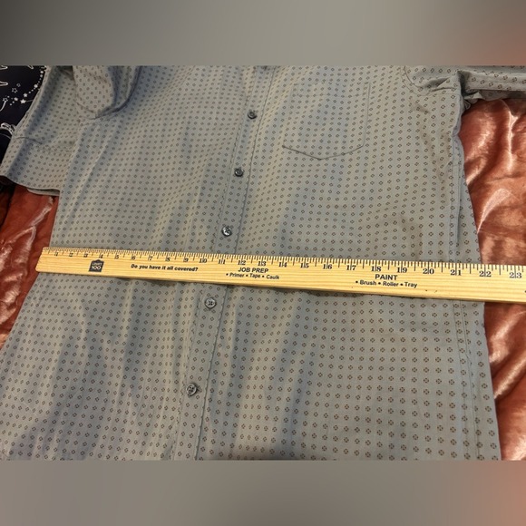 Medium Men's Light Grey Long Sleeve Button Down Work Shirt Claiborne - Picture 4 of 9